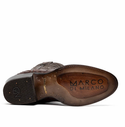 Marco Di Milano Savannah Kango Tabae Ostrich Quill Round Toe Cowboy Boots 6   - from alligatorwarehouse.com