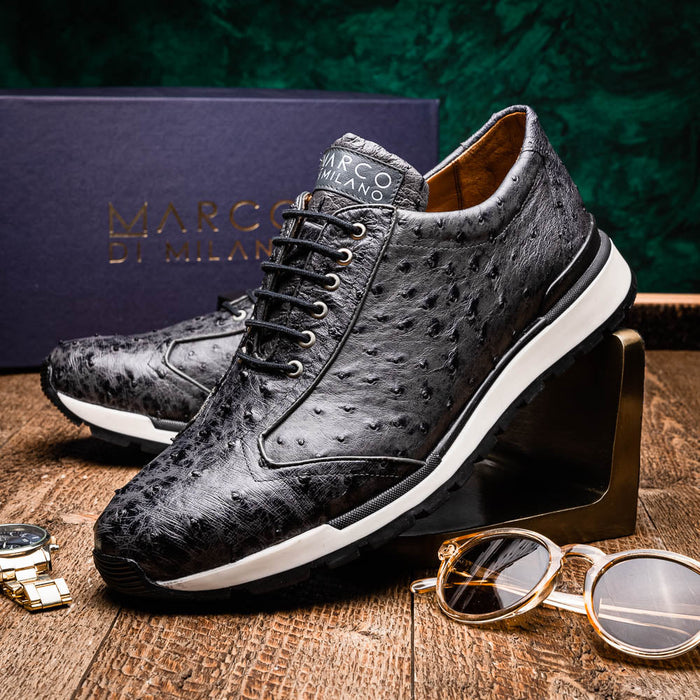Marco Di Milano Scanno Antique Gray Leather Oxford