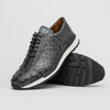 Marco Di Milano Scanno Antique Gray Ostrich Quill Sneakers 2 SCANNO_OSTRICH_ANT GRAY_8  - from alligatorwarehouse.com