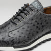 Marco Di Milano Scanno Antique Gray Ostrich Quill Sneakers 3 SCANNO_OSTRICH_ANT GRAY_8  - from alligatorwarehouse.com