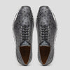 Marco Di Milano Scanno Antique Gray Ostrich Quill Sneakers 4 SCANNO_OSTRICH_ANT GRAY_8  - from alligatorwarehouse.com