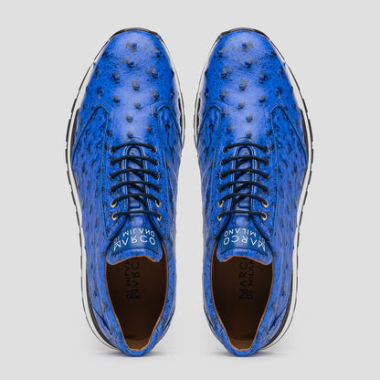Marco_Di_Milano Scanno: Electric Blue Italian Leather Shoe