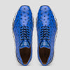 Marco Di Milano Scanno Electric Blue Ostrich Quill Sneakers 4 SCANNO_OSTRICH_ANT ELECTRIC BLUE_8  - from alligatorwarehouse.com