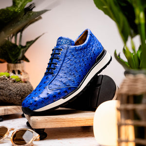 Marco_Di_Milano Scanno: Electric Blue Italian Leather Shoe