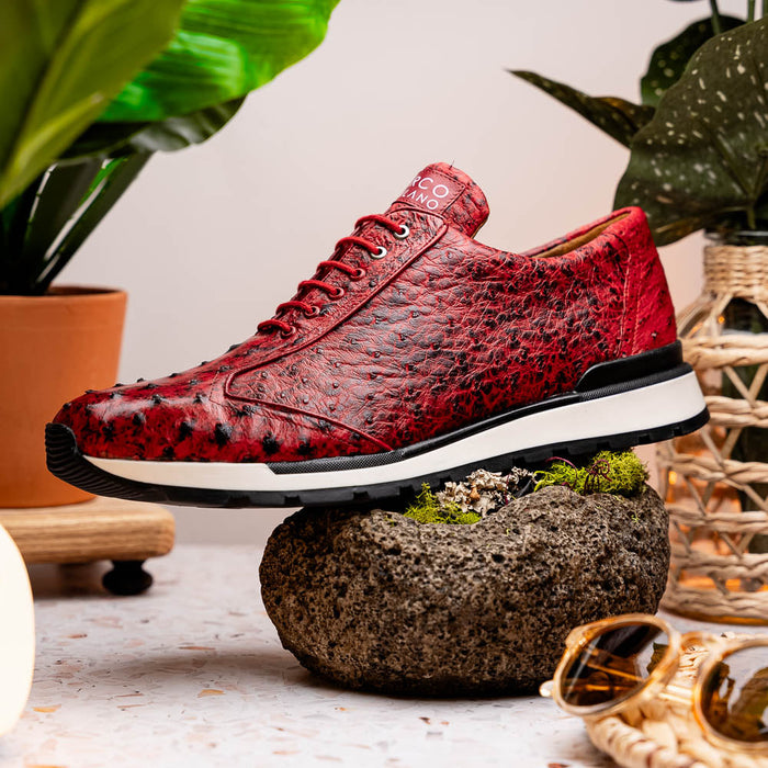 Marco Di Milano Scanno Antique Red Leather Loafer