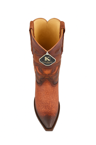 King Exotic Men's Shark Snip Toe Western Boots 35 -1  - from alligatorwarehouse.com