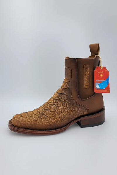 Square Toe Ankle Boots Python Print Oryx 5   - from alligatorwarehouse.com