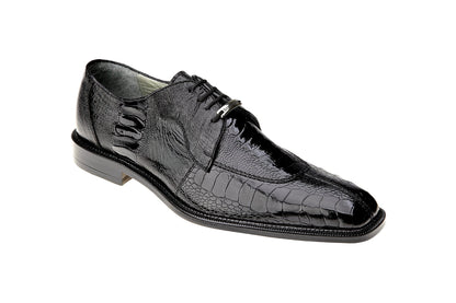 Belvedere Siena Black Genuine Alligator Dress Shoe