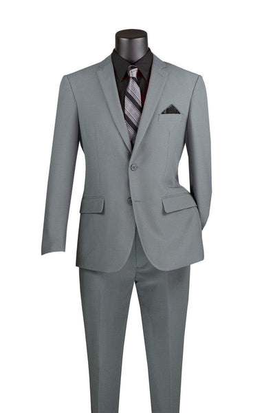 Slim Fit 2 Piece Suit Color Medium Grey 1 SO1S-2PP_MediumGray_36S  - from alligatorwarehouse.com