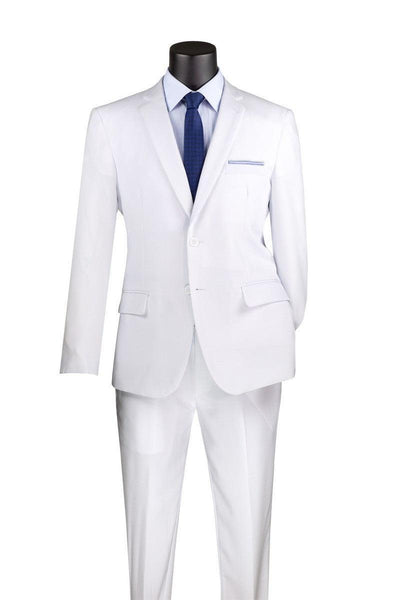 Slim Fit 2 Piece Suit, White 1 SO1S-2PP_WHITE_36S  - from alligatorwarehouse.com