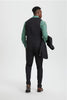 Men's Vested One Button Peak Lapel Stacy Adams Designer Suit In Black 3 G3-0550  - from alligatorwarehouse.com