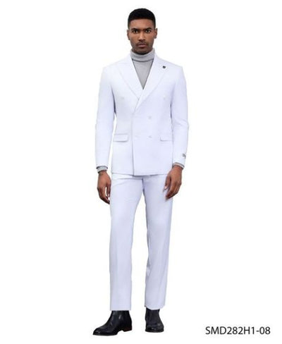 Stacy Adams Men's 2 Piece Executive Suit - Double Breasted