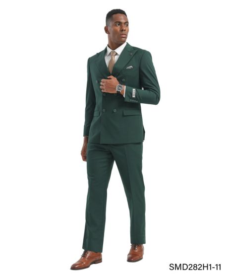 Stacy Adams Men's 2 Piece Executive Suit - Double Breasted