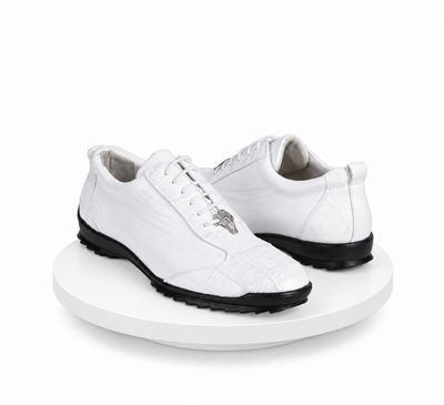 Sneaker de Piel de Avestruz Pata - Blanco