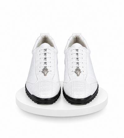 Sneaker de Piel de Avestruz Pata - Blanco