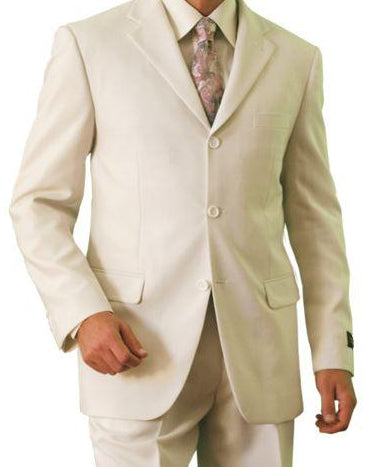 Regular Fit 2 Piece Suit 3 Button in Light Beige 1 SO4M069-08-34R  - from alligatorwarehouse.com