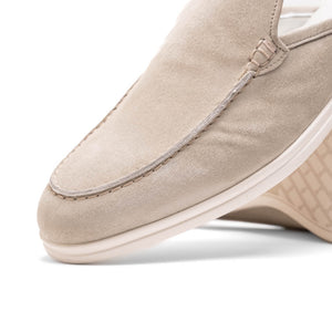 Zelli Soro Sueded Goatskin Slip-On Mule in Grey