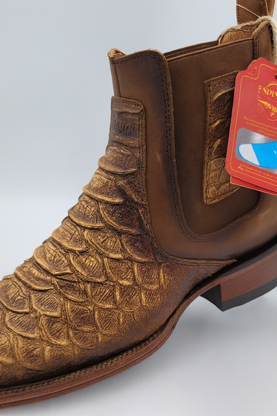 Square Toe Ankle Boots Python Print Oryx 5   - from alligatorwarehouse.com