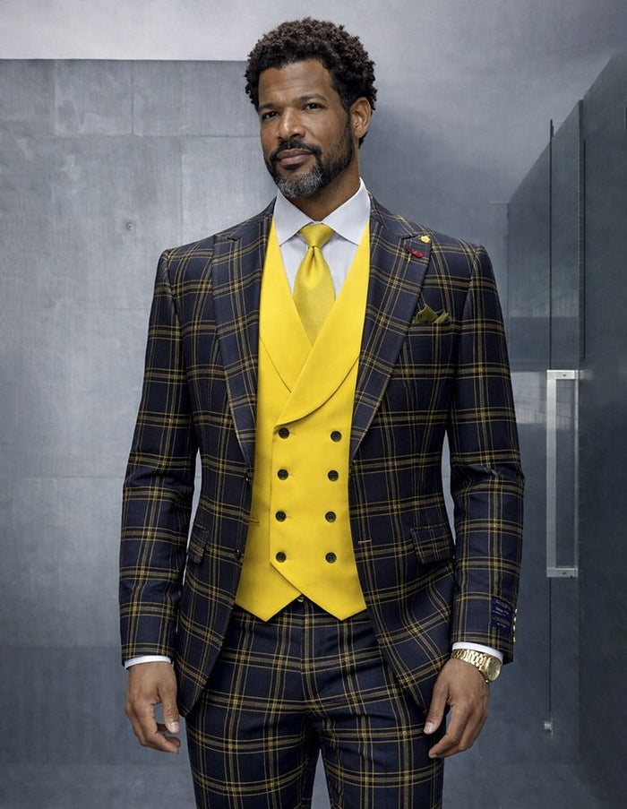statement-mens-modern-fit-3-piece-100-wool-windowpane-plaid-suit-solid-color-double-breasted-vest