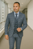 Wool Suit - Italian Made Business Suit by Statement Men's 3 Piece 100% Wool Modern Fit Suit - Coordinating Solid Color Vest 12 ZILONI-2_Grey_38R  - from alligatorwarehouse.com
