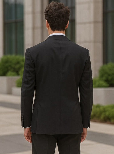 Mens Steve Harvey Brand Suit Double Breasted in Color Black Modern Fit 9   - from alligatorwarehouse.com