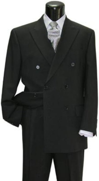 Mens Steve Harvey Brand Suit Double Breasted in Color Black Modern Fit 6   - from alligatorwarehouse.com