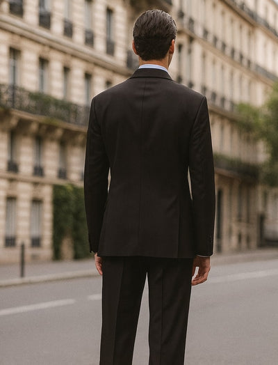 Mens Steve Harvey Brand Suit Double Breasted in Color Black Modern Fit 4   - from alligatorwarehouse.com