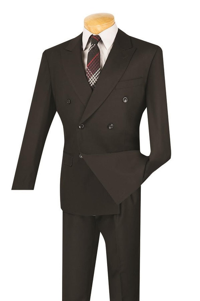 Mens Steve Harvey Brand Suit Double Breasted in Color Black Modern Fit 2   - from alligatorwarehouse.com