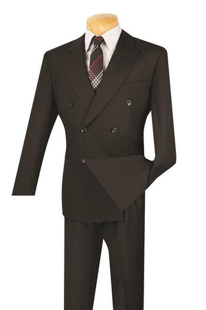 Mens Steve Harvey Brand Suit Double Breasted in Color Black Modern Fit