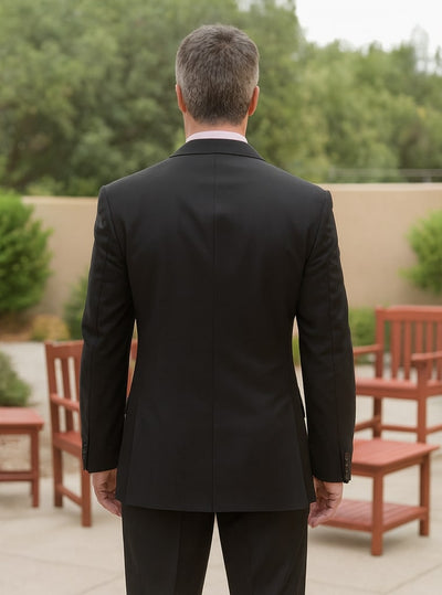 Mens Steve Harvey Brand Suit Double Breasted in Color Black Modern Fit 7   - from alligatorwarehouse.com