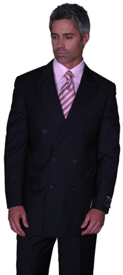 Mens Steve Harvey Brand Suit Double Breasted in Color Black Modern Fit 5   - from alligatorwarehouse.com