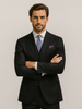 Steve Harvey Suits Brand - Mens Black Suit - Designer Brand Suit No Pleated Pants Modern Fit 5 Steve-Black-01  - from alligatorwarehouse.com