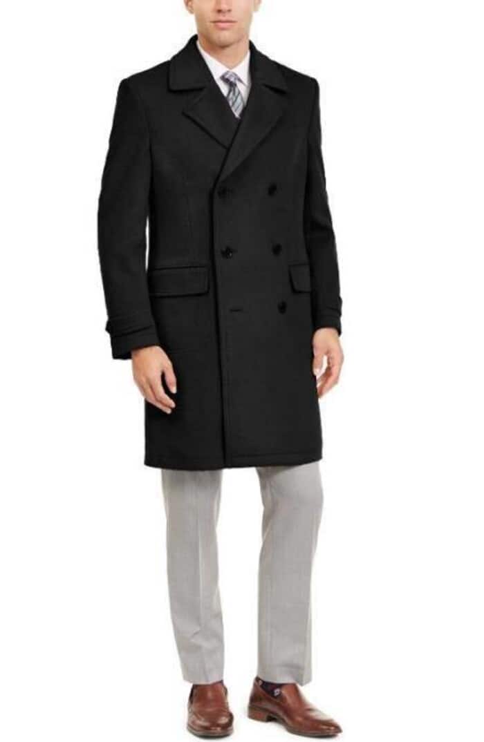 Manhattan 34 Inch Double Breasted men's Overcoat - men's Topcoat