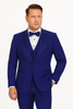 Royal Blue Italian Wool 3-Piece Modern Fit Tuxedo 2   - from alligatorwarehouse.com