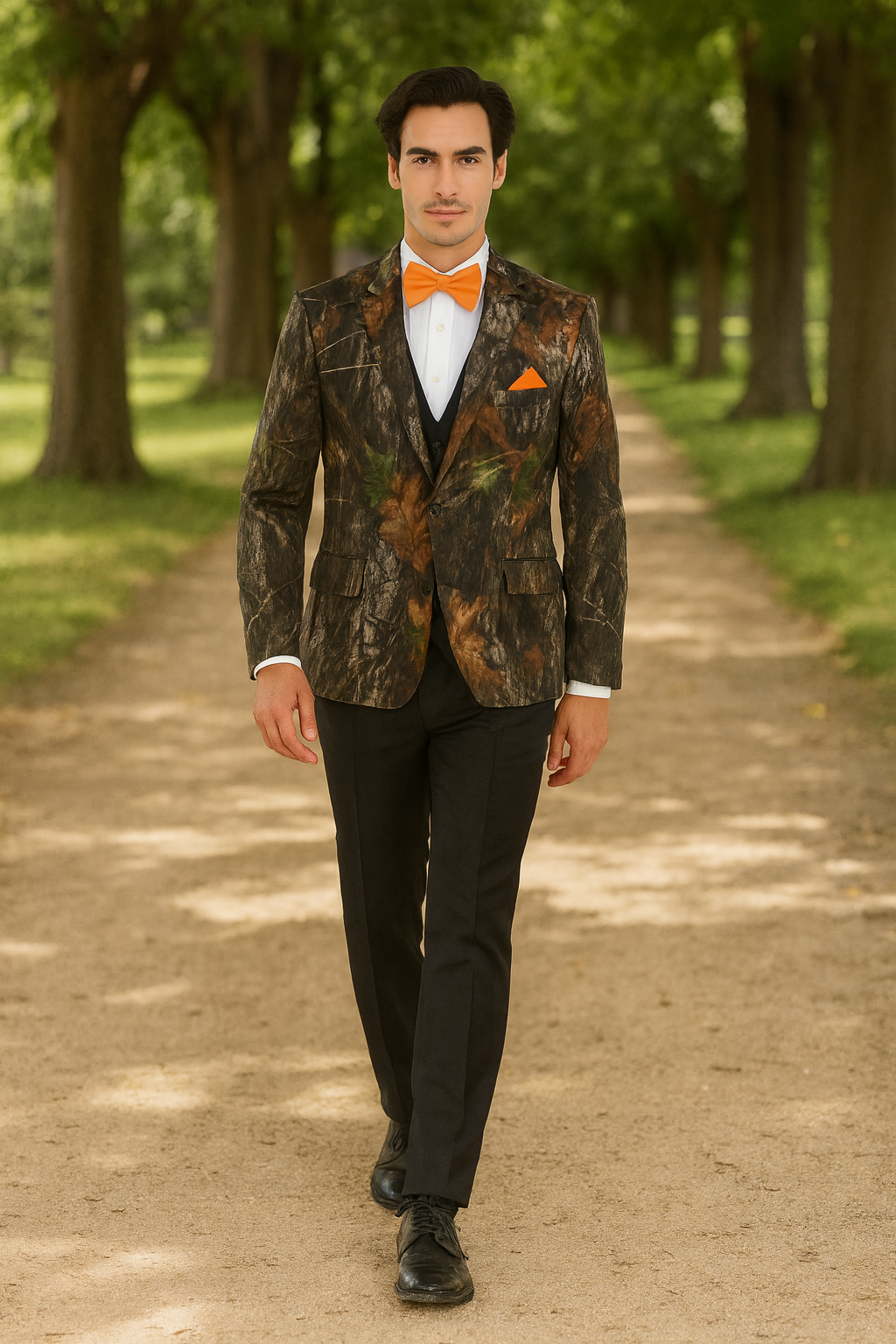 Western Tuxedo - Traje Para Hombre Novio - Cowboy Western Suit - Green and Brown Mix Pattern