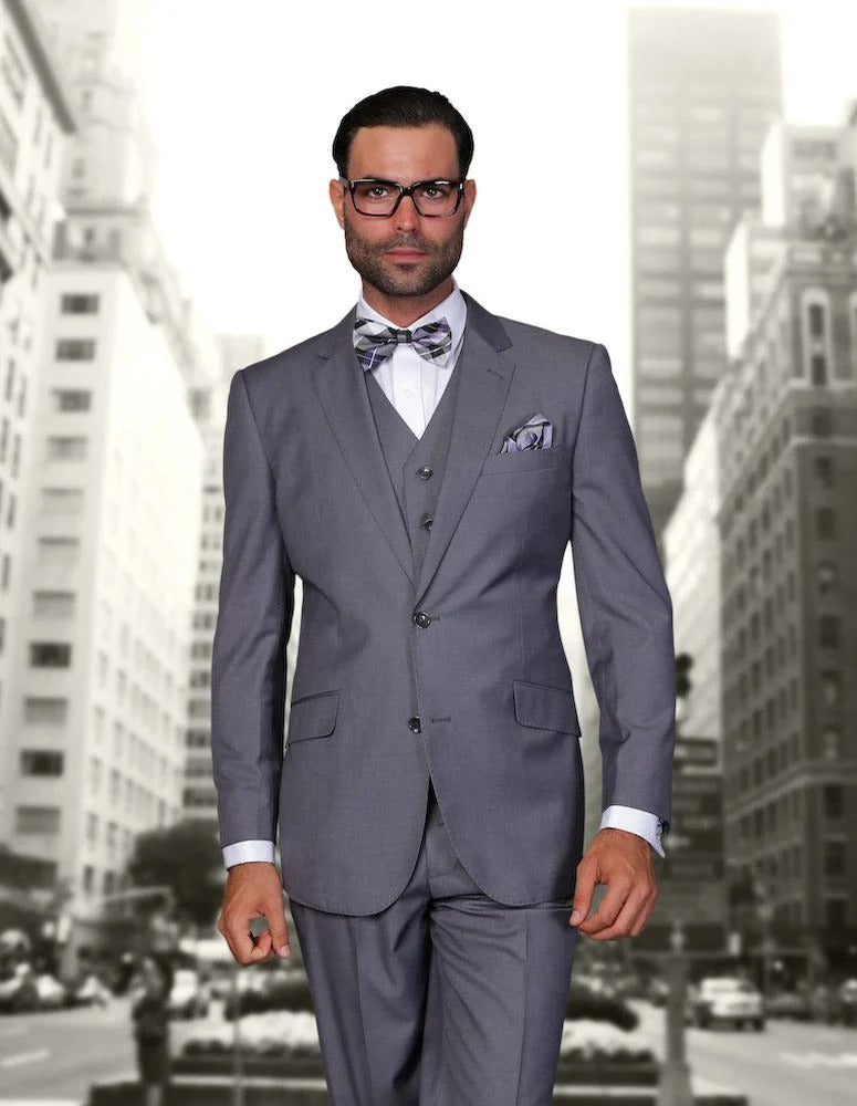 Statement Suit - Statement Italy Suit - Wool Suit- Statement Men's 100% Wool 3 Piece Suit - Tailored Fit