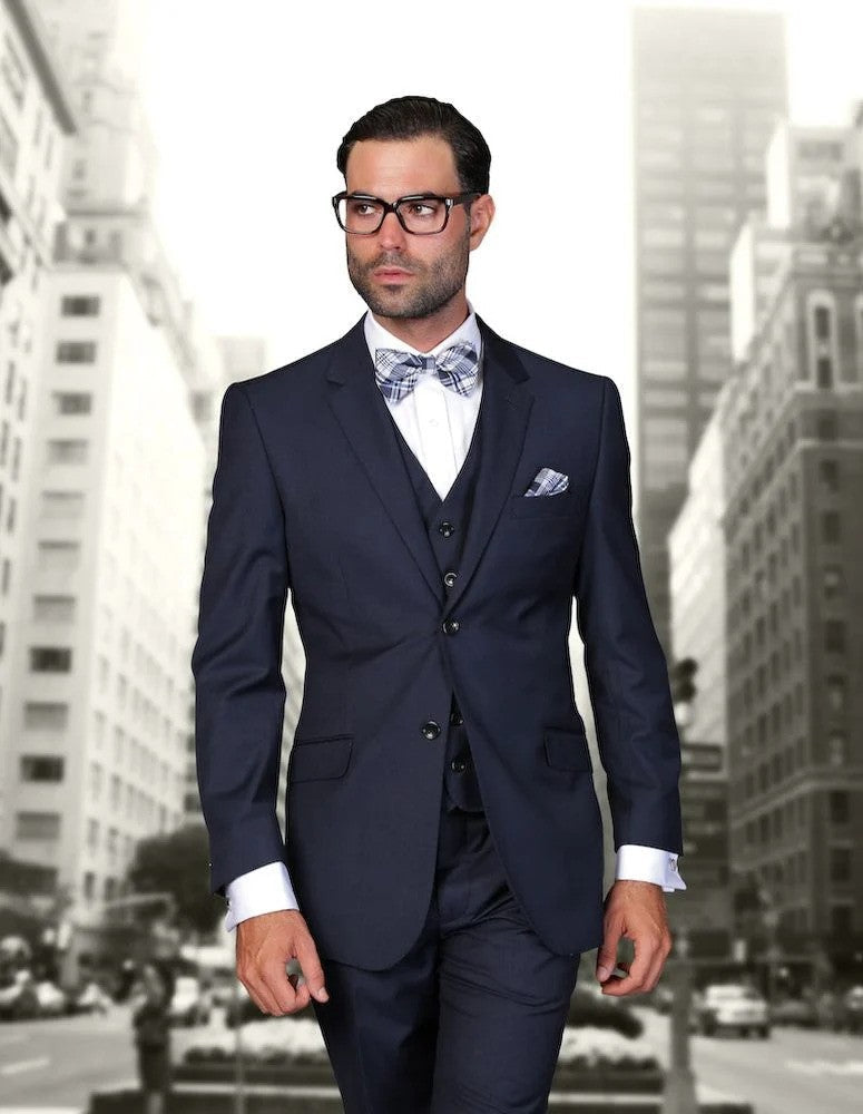 Statement Suit - Statement Italy Suit - Wool Suit- Statement Men's 100% Wool 3 Piece Suit - Tailored Fit