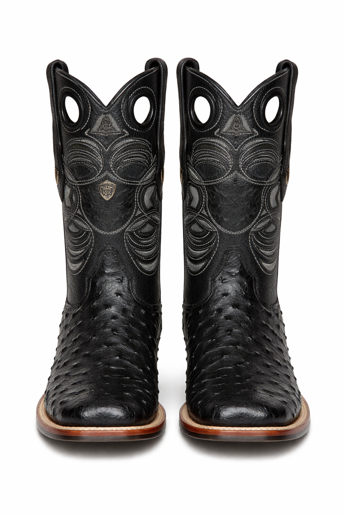 Men's Wild West Ostrich Skin Ranch Toe Boots 282503
