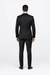 Suits With Baggy Pleated Pants - Wide Leg Pants 100% Wool - Classic Fit in Black Color by Rossiman