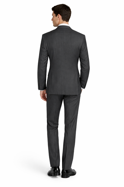 Mens Charcoal Mantoni Suit – Classic 3 Piece Dark Grey Suit for Business, Wedding and Formal Wear