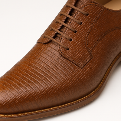 Mens Mezlan Pegaso Lizard Dress Shoe in Tan 2   - from alligatorwarehouse.com