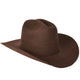 Texana 100X Estilo El Fantasma Color Cafe Chocolate con Plumas STONE