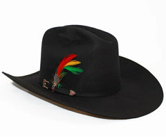 Texana 100X Estilo El Fantasma Color Negro con Plumas