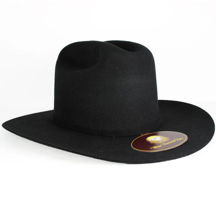 Texana 100X Estilo El Inombrable White Diamonds Color Negro con Plumas 5   - from alligatorwarehouse.com