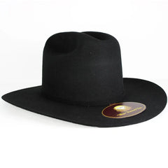 Texana 100X Estilo El Inombrable White Diamonds Color Negro con Plumas
