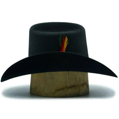 Texana Los Dos Carnales 100X Copa Alta Color Negro Stone Hats 3   - from alligatorwarehouse.com
