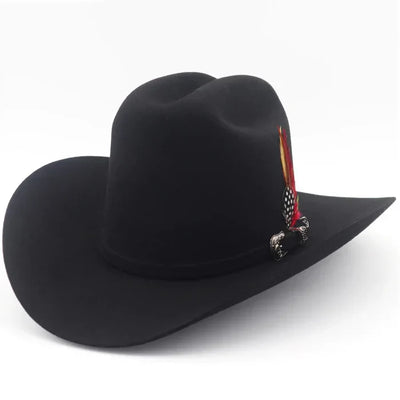 Texana Los Dos Carnales 100X Copa Alta Color Negro Stone Hats 6   - from alligatorwarehouse.com