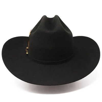 Texana Tombstone Estilo Sinaloa 20X con Plumas Color Negro 2   - from alligatorwarehouse.com