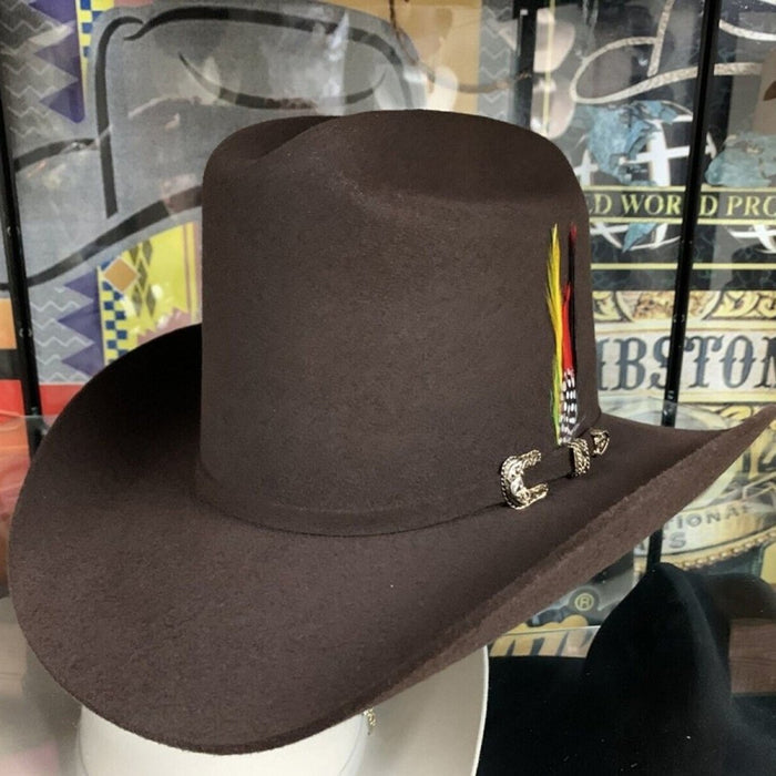 Texana Tombstone Los Dos Carnales 20X Copa Alta Color Chocolate 2   - from alligatorwarehouse.com