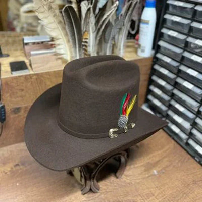 Texana Tombstone Los Dos Carnales 20X Copa Alta Color Chocolate 5   - from alligatorwarehouse.com